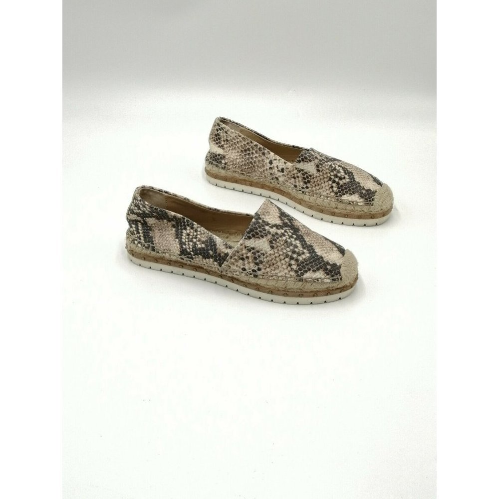 Bcbgmaxazria Lynda Espadrille Slip on Leather Snakeskin Shoes Women’s US 6.5M